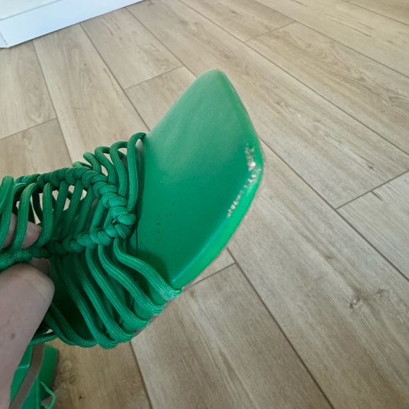 Open Edit green heel sandals - Picture 5 of 6